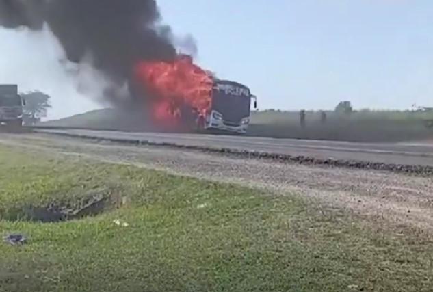 Modern Coast Bus Catches Fire Near Gilgil, All Passengers Safe