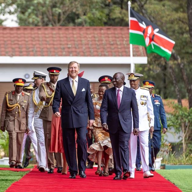 President Ruto Welcomes Dutch King and Queen to State House Nairobi