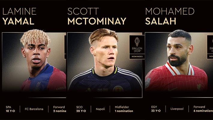 Dembélé, Salah, Yamal Among Top 2025 Ballon d’Or Nominees